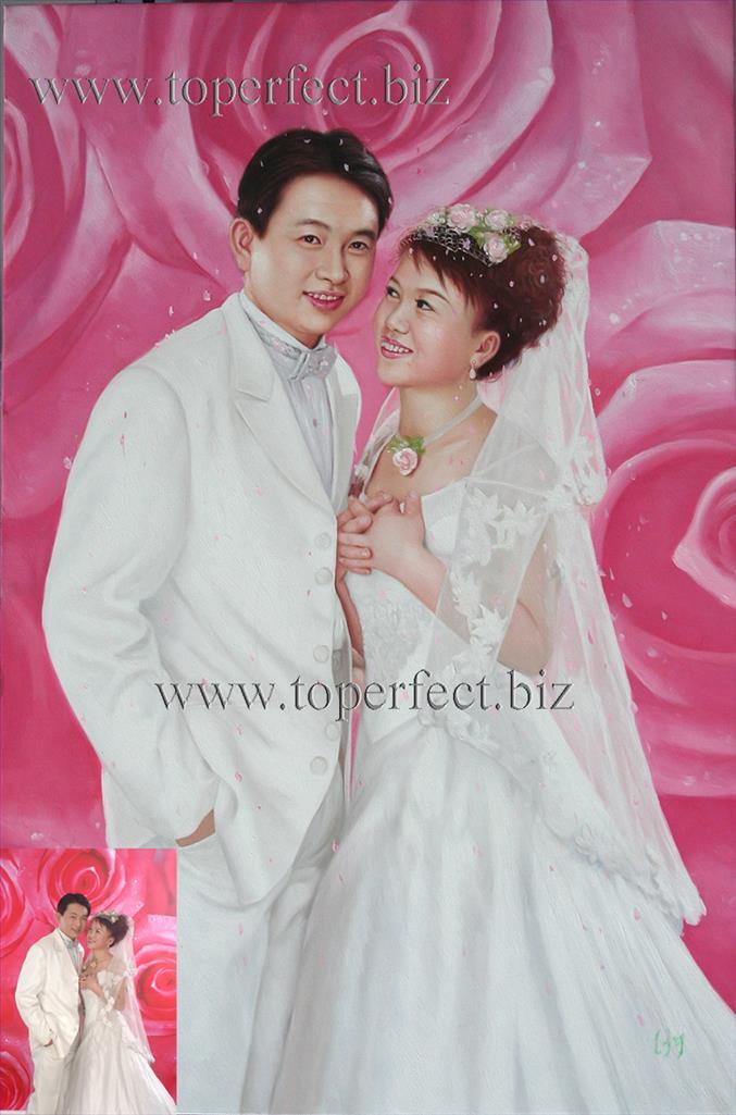 imd014 wedding portrait Oil Paintings